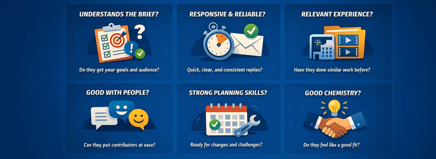 Infographic checklist for choosing a brand video production crew